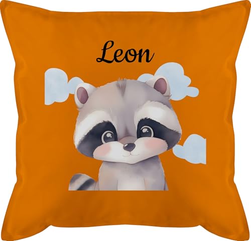 Kissen 50x50 - Süßer Waschbär personalisiert I Geschenk für Kinder mit Name I Waschbär Kindermotiv I Waschbären Geschenk Ideen I Raccoons - 50 x 50 cm - Orange - einem Kissen 50x50 - Süßer Waschbär personalisiert I Geschenk für Kinder mit Name I Waschbär Kindermotiv I Waschbären Geschenk Ideen I Raccoons - 50 x 50 cm - Orange - einem von Geschenk mit Namen personalisiert by Shirtracer