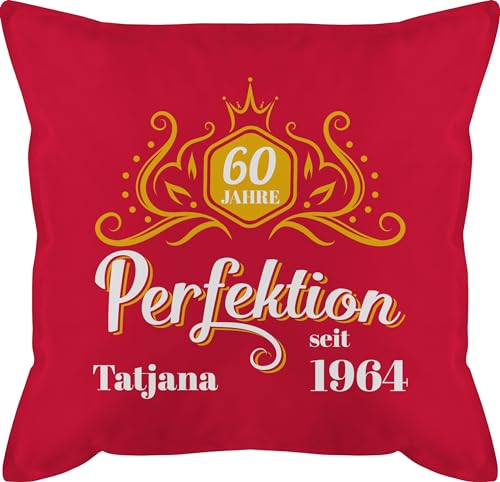 Kissen 50x50-60. Geburtstag - 60 Jahre Perfektion seit 1964 Legende - 50 x 50 cm - Rot - beschriften 60.Geburtstag Name zum 1963 personalisierte Geschenke 60.TER sprüche personalisiertes von Geschenk mit Namen personalisiert by Shirtracer