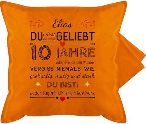 Kissenbezug - 10. - Kissen - Du wirst von Herzen geliebt 10 Jahre | 10 Geburtstag Mädchen Geschenke | 10 Geburtstag Jungen Geschenk | Geschenkideen 10 Jahre - 50 x 50 cm - Orange - für jährige Kissenbezug - 10. - Kissen - Du wirst von Herzen geliebt 10 Jahre | 10 Geburtstag Mädchen Geschenke | 10 Geburtstag Jungen Geschenk | Geschenkideen 10 Jahre - 50 x 50 cm - Orange - für jährige von Geschenk mit Namen personalisiert by Shirtracer