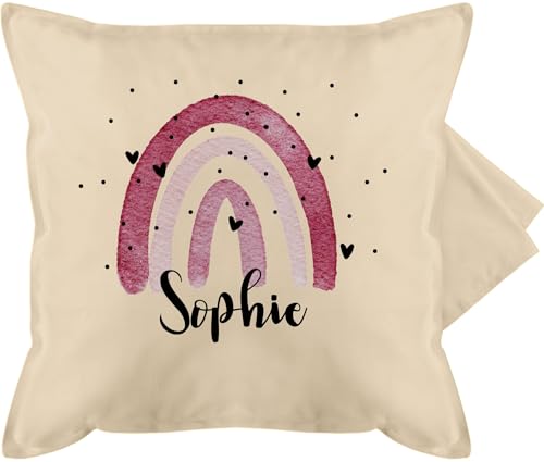 Kissenbezug - Boho Regenbogen I Boho Rainbow - 50 x 50 cm - Beige Natur - personalisiertes Kissen Name namenskissen Bohemian Kita kuschelkissen regenbogenkissen individuell personalisierter Pillow Kissenbezug - Boho Regenbogen I Boho Rainbow - 50 x 50 cm - Beige Natur - personalisiertes Kissen Name namenskissen Bohemian Kita kuschelkissen regenbogenkissen individuell personalisierter Pillow von Geschenk mit Namen personalisiert by Shirtracer