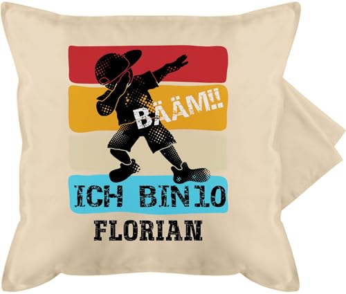 Kissenbezug - Kissen - BÄÄM ich Bin 10 mit Namen | 10 Jahre Geschenkidee cool | Ich Bin jetzt 10 | Lustige Sprüche zum 10. Geburtstag | Geburtstagsgeschenk für 10 jährige - 50 x 50 cm - Beige Kissenbezug - Kissen - BÄÄM ich Bin 10 mit Namen | 10 Jahre Geschenkidee cool | Ich Bin jetzt 10 | Lustige Sprüche zum 10. Geburtstag | Geburtstagsgeschenk für 10 jährige - 50 x 50 cm - Beige von Geschenk mit Namen personalisiert by Shirtracer