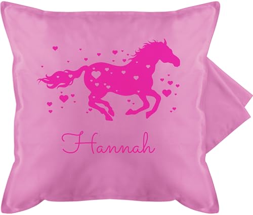 Kissenbezug - Pferd - Pferde Geschenk Mädchen - 50 x 50 cm - Pink - Geschenke für pferdefans pferdekissen Reiter Horse Kissen personalisiertes Name pferdeliebhaber kopfkissen personalisierte Kissenbezug - Pferd - Pferde Geschenk Mädchen - 50 x 50 cm - Pink - Geschenke für pferdefans pferdekissen Reiter Horse Kissen personalisiertes Name pferdeliebhaber kopfkissen personalisierte von Geschenk mit Namen personalisiert by Shirtracer