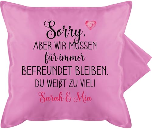 Kissenbezug - Sorry Aber wir müssen für Immer befreundet bleiben | Geschenke für Freundin | Geschenk Beste Freundin Geschenke Weihnachten - 50 x 50 cm - Pink - Geburtstag besten Freund Kissen Kissenbezug - Sorry Aber wir müssen für Immer befreundet bleiben | Geschenke für Freundin | Geschenk Beste Freundin Geschenke Weihnachten - 50 x 50 cm - Pink - Geburtstag besten Freund Kissen von Geschenk mit Namen personalisiert by Shirtracer