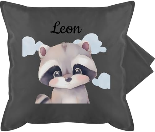Kissenbezug - Süßer Waschbär personalisiert I Geschenk für Kinder mit Name I Waschbär Kindermotiv I Waschbären Geschenk Ideen I Raccoons - 50 x 50 cm - Grau - einem Kissenbezug - Süßer Waschbär personalisiert I Geschenk für Kinder mit Name I Waschbär Kindermotiv I Waschbären Geschenk Ideen I Raccoons - 50 x 50 cm - Grau - einem von Geschenk mit Namen personalisiert by Shirtracer