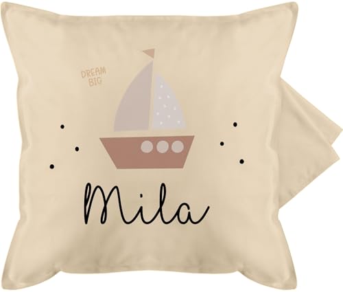 Kissenbezug - Süßes Segelboot Boot Segler - 50 x 50 cm - Beige Natur - Kissen segler-Geschenk kissenhülle und Name bezug kissenbezüge Kissenbezug - Süßes Segelboot Boot Segler - 50 x 50 cm - Beige Natur - Kissen segler-Geschenk kissenhülle und Name bezug kissenbezüge von Geschenk mit Namen personalisiert by Shirtracer