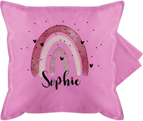 Kissenbezug - Boho Regenbogen I Boho Rainbow - 50 x 50 cm - Pink - personalisiertes Kissen Name namenskissen Bohemian Kita kuschelkissen regenbogenkissen individuell personalisierter Pillow Kissenbezug - Boho Regenbogen I Boho Rainbow - 50 x 50 cm - Pink - personalisiertes Kissen Name namenskissen Bohemian Kita kuschelkissen regenbogenkissen individuell personalisierter Pillow von Geschenk mit Namen personalisiert by Shirtracer