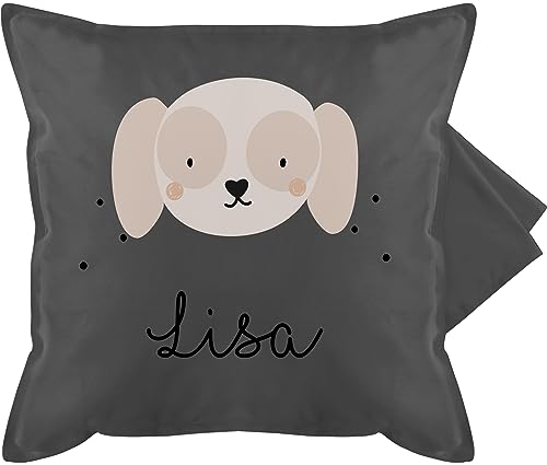 Kissenbezug - Süßer Hund Hündin Hunde Hundemotiv - 50 x 50 cm - Grau - hundemotiven Kissen personalisiertes Hunden Sofa personalisierte Hunde. hundespruch hundemotive Dog Hundebesitzer Name von Geschenk mit Namen personalisiert by Shirtracer