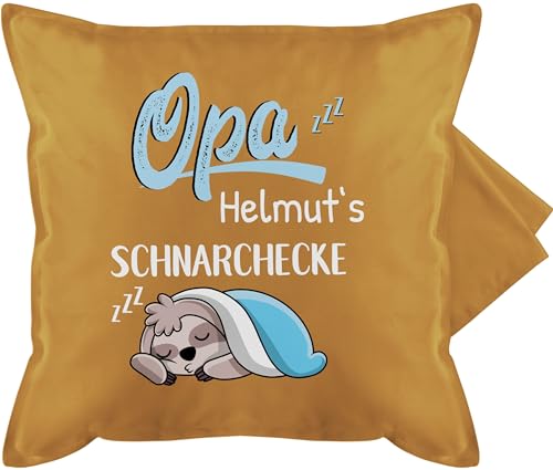 Kissenbezug - Opas Schnarchecke Faultier - Geschenk Opa Geschenkidee Opi Weihnachten Geburtstag - 50 x 50 cm - Gelb - Kissen für Name personalisierte Schnarchen kissenhülle Geschenke schnarcher von Geschenk mit Namen personalisiert by Shirtracer