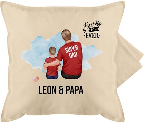 Kissenbezug - zum Vatertag - Papa Geschenk I Geschenkidee Stiefpapa Bester Vater Geburtstag - 50 x 50 cm - Beige Natur - Kissen Sohn Vatertagsgeschenk Vatertagsgeschenke kissenhülle Kissenbezug - zum Vatertag - Papa Geschenk I Geschenkidee Stiefpapa Bester Vater Geburtstag - 50 x 50 cm - Beige Natur - Kissen Sohn Vatertagsgeschenk Vatertagsgeschenke kissenhülle von Geschenk mit Namen personalisiert by Shirtracer