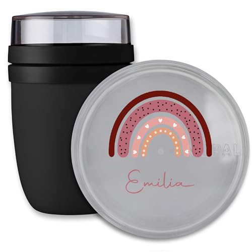 Lunchpot Kinder Müslibecher to go Joghurtbecher für Mepal Ellipse - Einschulung Geschenk Rainbow mit Name Geschenk Schulkind Regenbögen Geschenke Kitastart Regenbogen I Schuleintritt I Schulbeginn von Geschenk mit Namen personalisiert by Shirtracer