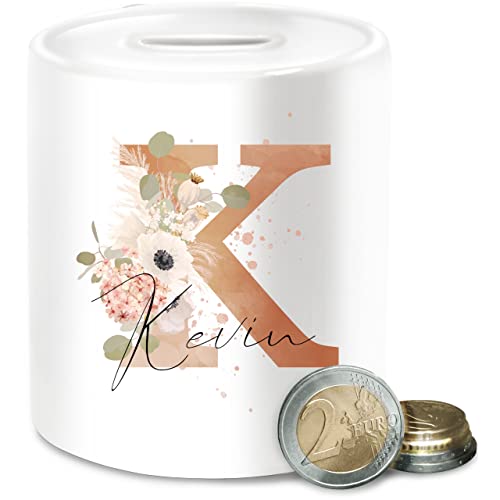Spardose - Buchstaben Name - Watercolor Anfangsbuchstabe Muttertag - Unisize - Weiß - trinkgeldkasse initialen Blume gelddose trinkgeldkaasse Buchstabe Blumen sparbüchse kaffeekasse Spardose - Buchstaben Name - Watercolor Anfangsbuchstabe Muttertag - Unisize - Weiß - trinkgeldkasse initialen Blume gelddose trinkgeldkaasse Buchstabe Blumen sparbüchse kaffeekasse von Geschenk mit Namen personalisiert by Shirtracer