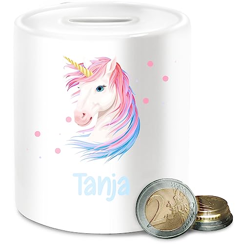 Spardose - Geschenk Einhorn mit Name personalisiert I Unicorn - Unisize - Weiß - Kinder zum auf Machen personalisierte sparbüchse einhörner Keramik dose kinderspardose Unicorns spardosen von Geschenk mit Namen personalisiert by Shirtracer