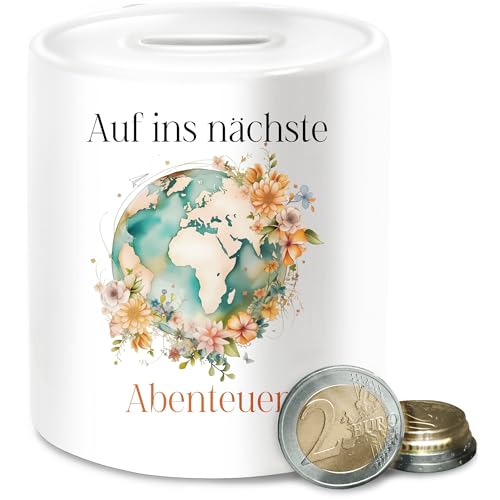 Spardose - Sommerurlaub Strand Bedruckt - Auf ins nächste Abenteuer Weltkugel Geschenk Abschied I Sabbatical Geschenk Reise I Weltreise I Jobwechsel Abschiedsgeschenk Kollegen - Unisize - Weiß Spardose - Sommerurlaub Strand Bedruckt - Auf ins nächste Abenteuer Weltkugel Geschenk Abschied I Sabbatical Geschenk Reise I Weltreise I Jobwechsel Abschiedsgeschenk Kollegen - Unisize - Weiß von Geschenk mit Namen personalisiert by Shirtracer