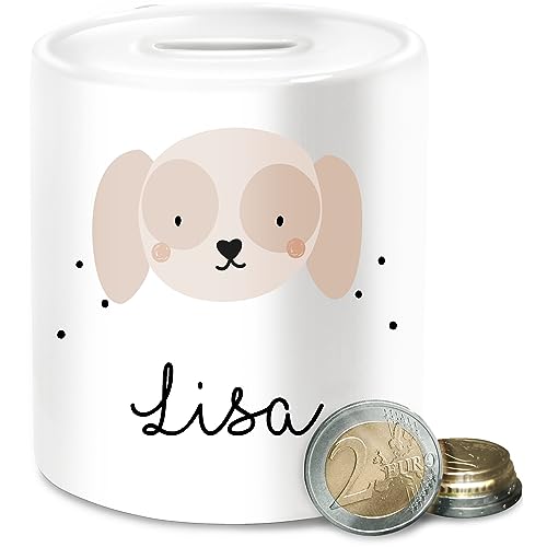 Spardose - Süßer Hund Hündin Hunde Hundemotiv - Unisize - Weiß - süß Hunde-spardose Dog Name Keramik hundespardose personalisierte hundespardosen Geschenke Motiv wunschtext von Geschenk mit Namen personalisiert by Shirtracer