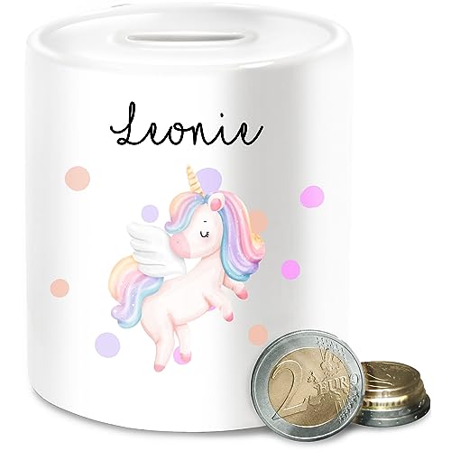 Spardose - Süßes Einhorn Sweet Unicorn - Unisize - Weiß - personalisierte sparbüchse einhörner und Keramik spardosen Kinder Unicorns kinderspardose einhörnern einhorndose personalisierter von Geschenk mit Namen personalisiert by Shirtracer