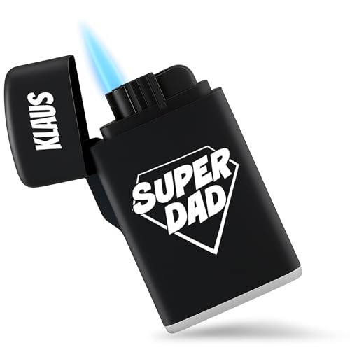 Sturmfeuerzeug - Feuerzeug Super Dad Geschenk Bester Papa Geschenk Papas Weihnachten Geschenkideen Vater I Super Daddy - 6,5 x 4 cm - Schwarz - Vatertagsgeschenk für väter Sturmfeuerzeug - Feuerzeug Super Dad Geschenk Bester Papa Geschenk Papas Weihnachten Geschenkideen Vater I Super Daddy - 6,5 x 4 cm - Schwarz - Vatertagsgeschenk für väter von Geschenk mit Namen personalisiert by Shirtracer