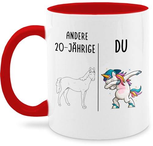 Tasse Tassen 325ml - 20. - Andere Du Einhorn - Lustiges Geschenk 20 Geburtstag - 325 ml - Rot - jahre 20.geburtstag für geb zwanzigster name personalisierte geschenke von Geschenk mit Namen personalisiert by Shirtracer