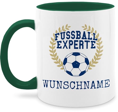 Tasse Tassen 325ml - 2024 Fussball EM Fanartikel - Fußball Experte Name - 325 ml - Petrolgrün - eigener aufschrift wm 24 europa von Geschenk mit Namen personalisiert by Shirtracer