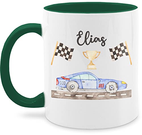 Tasse Tassen 325ml - Auto - Rennauto Rennwagen Sportwagen Rennsportwagen Rennfahrzeug Flitzer Rennsemmel - 325 ml - Petrolgrün - und name kaffeetassen von Geschenk mit Namen personalisiert by Shirtracer