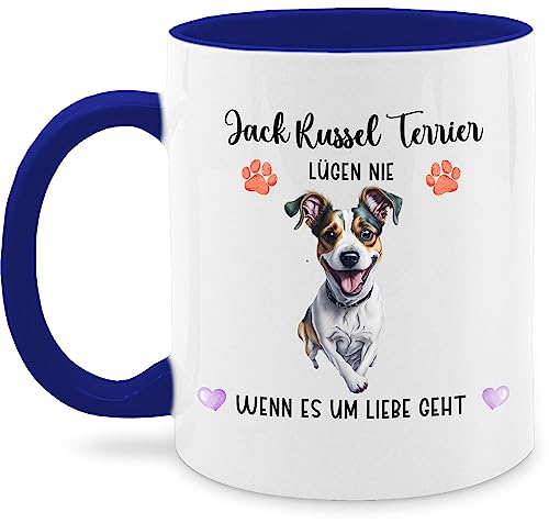 Tasse Tassen 325ml - Hunde - Jack Russel - Geschenk Hundebesitzern - 325 ml - Dunkelblau - kaffeetassen personalisierte name hund kaffeebecher hundemotiv hundemotiven hunden dog hundebesitzer und von Geschenk mit Namen personalisiert by Shirtracer