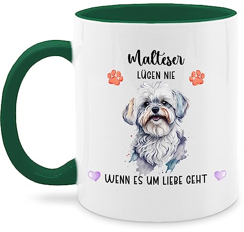 Tasse Tassen 325ml - Hunde - Malteser - Geschenk Hundebesitzern - 325 ml - Petrolgrün - name hund hundemotiven hundemotiv personalisierte hunden hundebesitzer geschenke und eigenem maltesern von Geschenk mit Namen personalisiert by Shirtracer