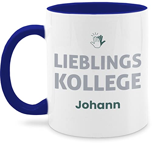 Tasse Tassen 325ml - Kollegen - Lieblings-Kollege Name - Geschenk personalisiert Abschiedsgeschenk Kollege Mitarbeiter Wichtelgeschenk Lieblingskollege Weihnachten - 325 ml - Dunkelblau von Geschenk mit Namen personalisiert by Shirtracer