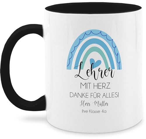 Tasse Tassen 325ml - Lehrer mit Herz | Lehrer Geschenk | Lehrer Abschiedsgeschenk | Geschenke für Lehrer | Lehrer Geschenke zum Abschied - 325 ml - Schwarz - personalisierte der beste danke Tasse Tassen 325ml - Lehrer mit Herz | Lehrer Geschenk | Lehrer Abschiedsgeschenk | Geschenke für Lehrer | Lehrer Geschenke zum Abschied - 325 ml - Schwarz - personalisierte der beste danke von Geschenk mit Namen personalisiert by Shirtracer
