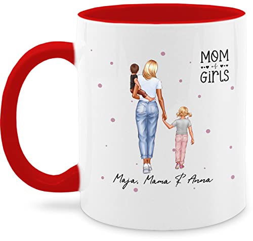 Tasse Tassen 325ml - Muttertag - Geschenk von Kindern für Mama I Mutter Tochter Sohn - 325 ml - Rot - personalisierte mom motherday gift mutertagsgeschenke schöne muttertagsgeschenke von Geschenk mit Namen personalisiert by Shirtracer