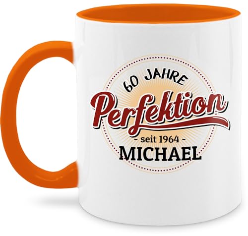 Tasse Tassen 325ml - 60. Geburtstag - 60 Jahre Perfektion - seit 1964-325 ml - Orange - mann zum 60.geburtstag sechzigern 1963 haferl geschenke personalisierte name sechzig häferl frau ab von Geschenk mit Namen personalisiert by Shirtracer