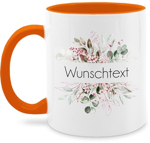 Tasse Tassen 325ml - Aufdruck selbst gestalten - Wunschtext - 325 ml - Orange - eigenem text selber erstellen zum selbstgestalten individueller beschriftung namens bedrucken individuell kaffeebecher von Geschenk mit Namen personalisiert by Shirtracer