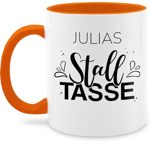 Tasse Tassen 325ml - Pferd - Stalltasse Name Stall Geschenk Pferde Mädchen - 325 ml - Orange - für pferdeliebhaber reiterin personalisierte geschenke reiter teenager pferden reitsport wunschtext von Geschenk mit Namen personalisiert by Shirtracer