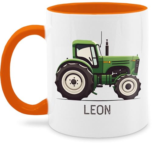 Tasse Tassen 325ml - Traktor Landwirte Landwirt Traktoren Trecker Landwirtschaft - 325 ml - Orange - für traktorfahrer kaffeetasse traktormotiv bauern bauer kinder träcker von Geschenk mit Namen personalisiert by Shirtracer