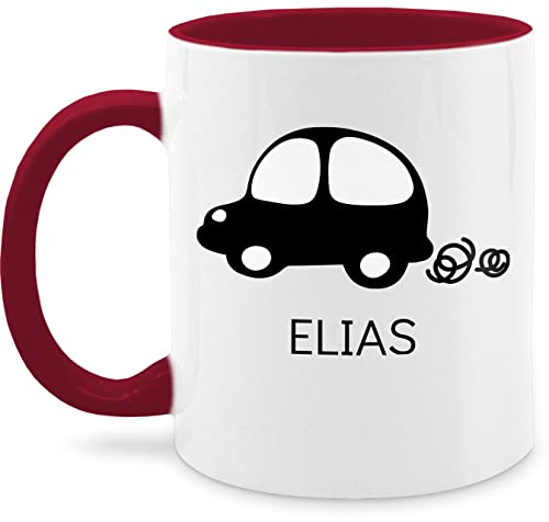 Tasse Tassen 325ml - Skandi Style Scandi bedruckt - Führerschein Traumauto für Auto - 325 ml - Bordeauxrot - personalisierte von Geschenk mit Namen personalisiert by Shirtracer