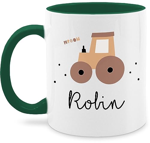 Tasse Tassen 325ml - Süßer Traktor Trecker Schlepper Bulldog - 325 ml - Petrolgrün - traktoren kinder landwirt personalisierte traktorfahrer bauern träcker geschenke und eigenen mann motiv von Geschenk mit Namen personalisiert by Shirtracer