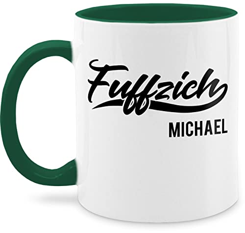 Tasse Tassen 325ml - 50. Geburtstag - Fuffzich - Lettering mit Name - 325 ml - Petrolgrün - 50 zum jahre 50.geburtstag kaffeetasse geschenke fünfzigsten 50ziger fünfzigster personalisieren von Geschenk mit Namen personalisiert by Shirtracer