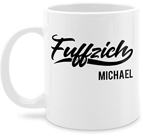 Tasse Tassen 325ml - 50. Geburtstag - Fuffzich - Lettering mit Name - 325 ml - Weiß - kaffeetasse mann 50 fünfzig zum teetasse personalisierte frau fünfzigsten nur noch eine pflanze 50.geburtstag von Geschenk mit Namen personalisiert by Shirtracer