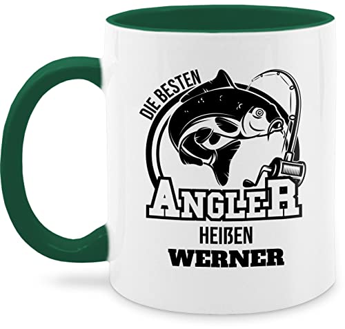 Tasse Tassen 325ml - Angeln - Angler Geschenk - 325 ml - Petrolgrün - angler+tasse angel name angelzubehör fischen fisch geschenke sachen geschenk+für+angler personalisierte von Geschenk mit Namen personalisiert by Shirtracer