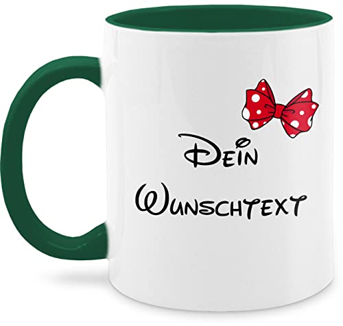 Tasse Tassen 325ml - Aufdruck selbst gestalten - Wunschtext Schleife - 325 ml - Petrolgrün - text selber machen personalisieren drucken lassen personalisierte kita selbstgestalten kaffeetasse von Geschenk mit Namen personalisiert by Shirtracer