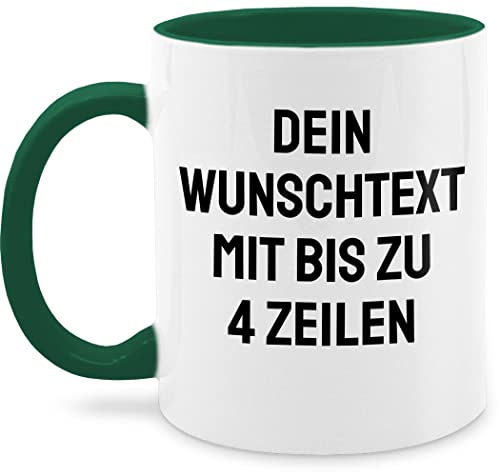 Tasse Tassen 325ml - Aufdruck selbst gestalten - Wunschtext - 325 ml - Petrolgrün - individuelle eigenem text mugs personalisierte+tasse selber beschriften kaffeehäferl drucken custom teetassen von Geschenk mit Namen personalisiert by Shirtracer