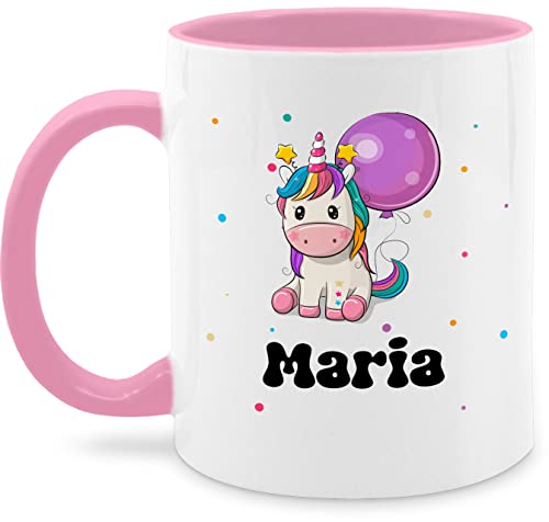 Tasse Tassen 325ml - Einhorn Einhörner Unicorn Geburtstag - 325 ml - Rosa - name einhörnern lustig nur noch eine pflanze personalisierte unicorns kaffeetasse wunschname und personalisierung einem von Geschenk mit Namen personalisiert by Shirtracer