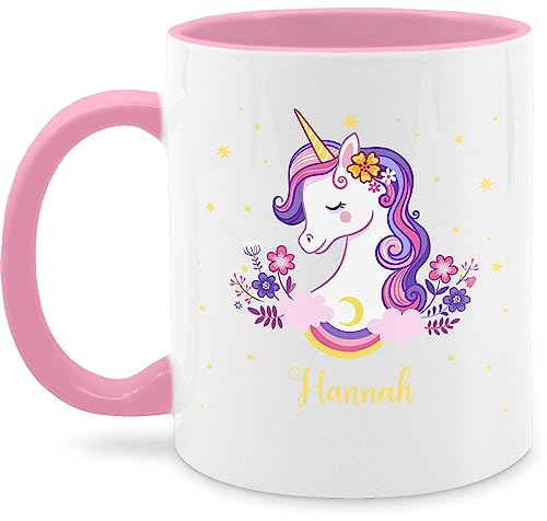 Tasse Tassen 325ml - Einhorn Unicorn - 325 ml - Rosa - einschulung personalisierte name einhörnern und mädchen geschenke motiv personalisiertes personalisierung einem sachen eigenem wunschname von Geschenk mit Namen personalisiert by Shirtracer