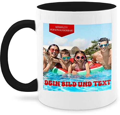 Tasse Tassen 325ml - Bild - Eigenem Foto - 325 ml - Schwarz - zum selbst gestalten mug with your own photo and text selber drucken geschenkbecher druck personalisierte freunde und bedrucken lassen von Geschenk mit Namen personalisiert by Shirtracer