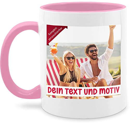 Tasse Tassen 325ml - Bild - Eigenem Foto Geschenk - 325 ml - Rosa - zum selber machen personalized mug bilder drucker lassen kollegin fotogeschenke individuell freundin eigenen druck und text custom von Geschenk mit Namen personalisiert by Shirtracer