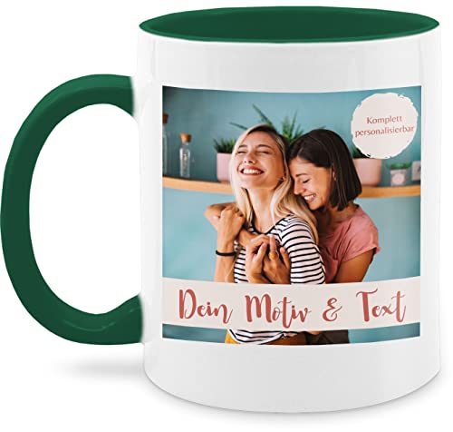 Tasse Tassen 325ml - eigenem - Foto Bild - 325 ml - Petrolgrün - selber drucken mug with your own photo druck personalisierte kita bedruckt geschenkbecher bedrucken lassen text personalisieren von Geschenk mit Namen personalisiert by Shirtracer