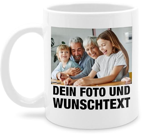 Tasse Tassen 325ml - Mit Foto eigenem Bild Text Name Wunschtext - 325 ml - Weiß - selbst beschriften fototasse selber gestalten eigenen mug oder bildtasse personalisiertes und kaffeetasse von Geschenk mit Namen personalisiert by Shirtracer