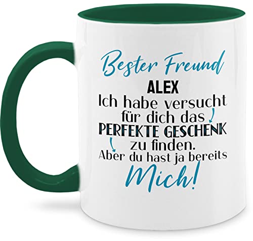 Tasse Tassen 325ml - Bester Freund - Best Friend Freunde Kumpel - 325 ml - Petrolgrün - geschenke beste für besten guter personalisierte männer guten geburtstagsgeschenk bester+freund+geschenk von Geschenk mit Namen personalisiert by Shirtracer