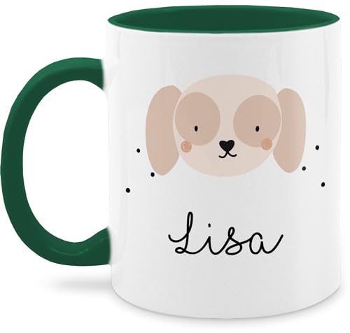 Tasse Tassen 325ml - Süßer Hund Hündin Hunde Hundemotiv - 325 ml - Petrolgrün - personalisierte hundemotiven name hunden hundebesitzer hundemotive dog eigenem und geschenke von Geschenk mit Namen personalisiert by Shirtracer