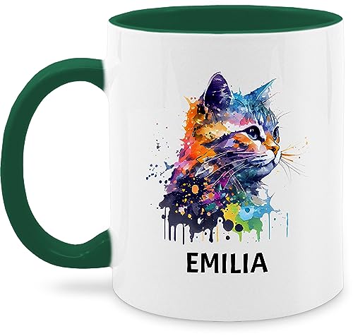 Tasse Tassen 325ml - Katze Cat Citten Katzen Cats Katzenlieberhaber - 325 ml - Petrolgrün - katzentasse katzenmotiv name mug personalisierte katzentassen katzenmotiven grosse namens druck und von Geschenk mit Namen personalisiert by Shirtracer