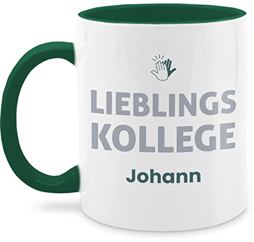 Tasse Tassen 325ml - Kollegen - Lieblings-Kollege Name - Geschenk personalisiert Abschiedsgeschenk Kollege Mitarbeiter Wichtelgeschenk Lieblingskollege Weihnachten - 325 ml - Petrolgrün von Geschenk mit Namen personalisiert by Shirtracer