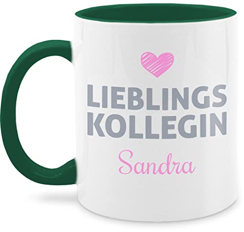 Tasse Tassen 325ml - Kollegen - Lieblings-Kollegin Name - Geschenk personalisiert Abschiedsgeschenk Kollegin Mitarbeiterin Wichtelgeschenk Lieblingskollegin Weihnachten - 325 ml - Petrolgrün von Geschenk mit Namen personalisiert by Shirtracer